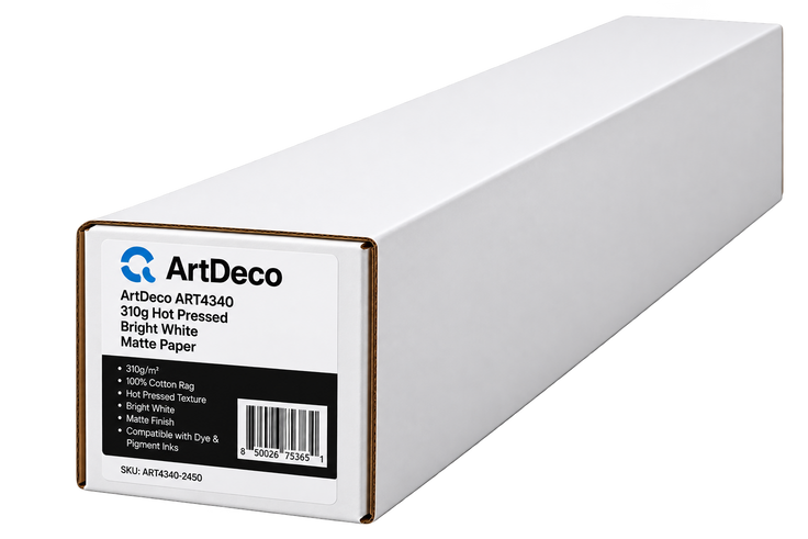 Hot Press Bright Watercolor Matte Paper 4340