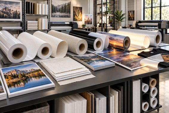 Professional photo fine art canvas signage and transfer media range