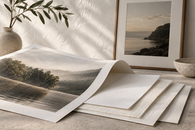 Textured fine-art inkjet papers and finished photographic prints